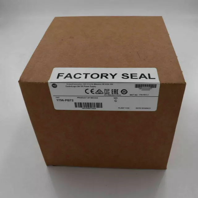 Original Factory Sealed 1756-PB72 /C PLC ControlLogix 24V DC Power Supply Module