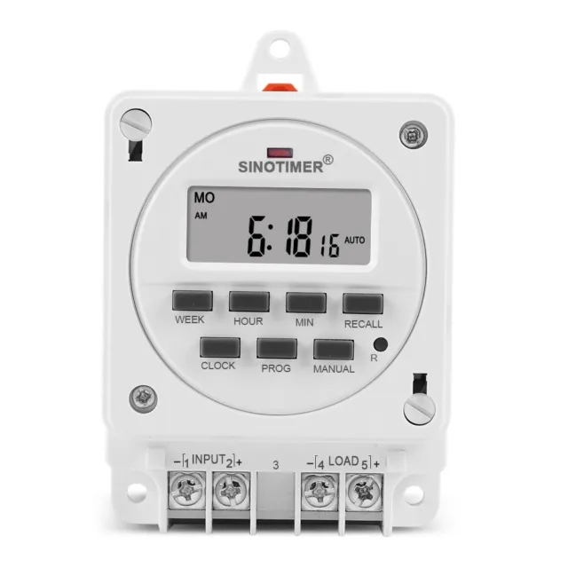 TM618E LCD Smart Digital Programmable Timer Switch   Controller + Mounting Base