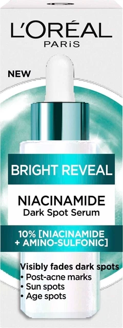 LOREAL PARIS BRIGHT Reveal Dark Spot Niacinamide Serum 30ml £15.59 ...
