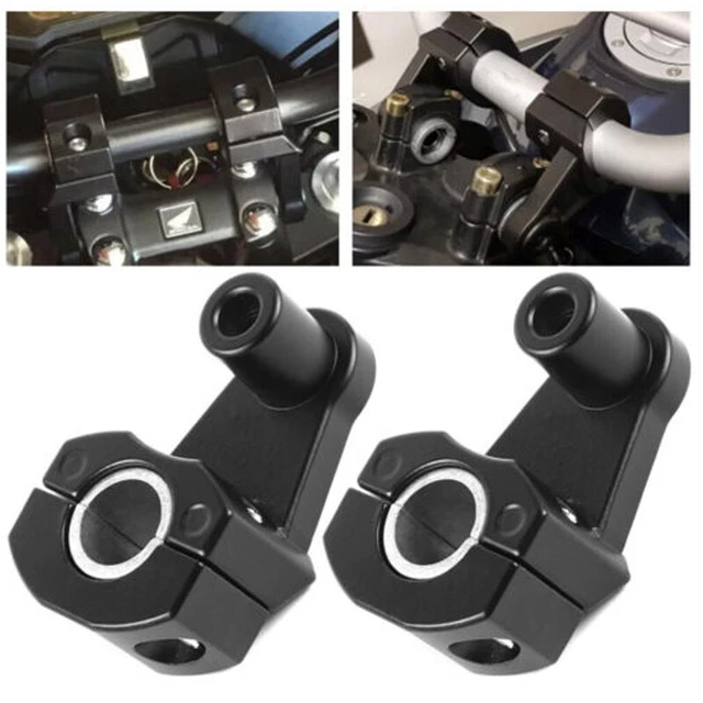 US Motorcycle 7/8" 1-1/8" Handlebar Riser 2" Rise Adapter Mount Bracket Clamp
