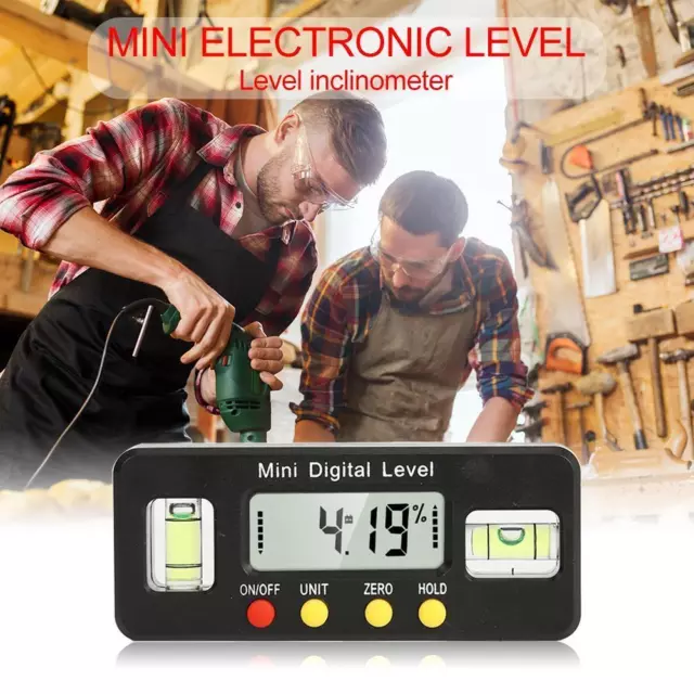 Mini Digital Level Protractor Inclinometer Angle Finder Bevel Box Caliper