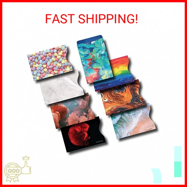8 RFID Blocking Sleeves, Credit Card Protector, Anti-Theft Credit Card Holder, E