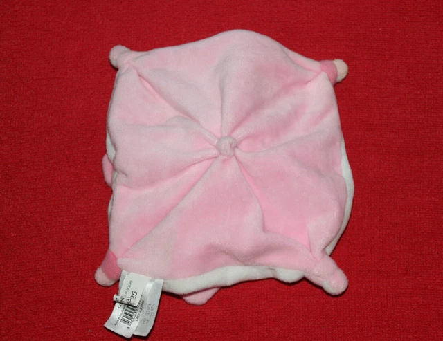Doudou Et Compagnie Doudou Lapin Plat Mini Rose Blanc Collector Dc2790 Etat Neuf 2