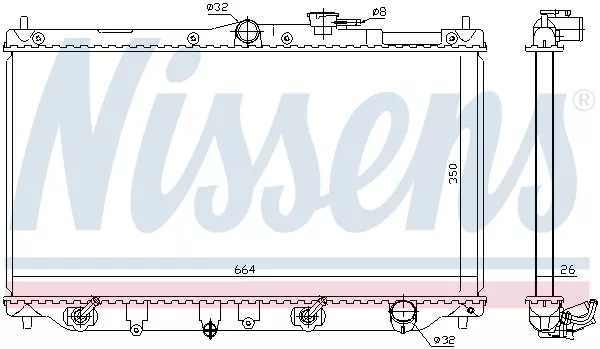 Kühler Motorkühlung Für Honda Rover Accord Iv Cb F20A3 F20A2 F20A8 Nissens 56047 2