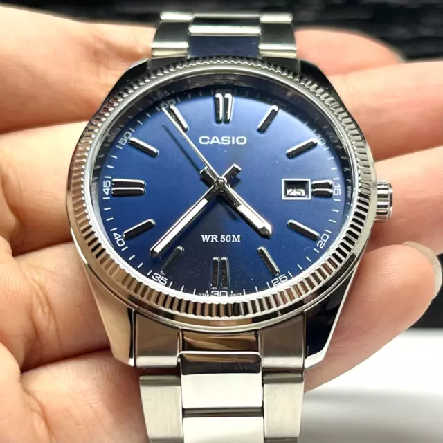 Casio Collection MTP-1302PD-2AVEF Datejust Men watch Blue Original Free shipping