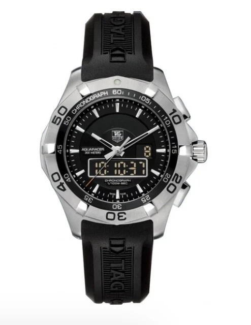 TAG Heuer CAF1010.FT8011 Aquaracer Chronotimer Watch Excellent Condition