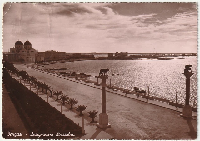 BENGASI - LIBIA - Lungomare Mussolini - Viagg. 1940 -69954- EUR 3,80 ...