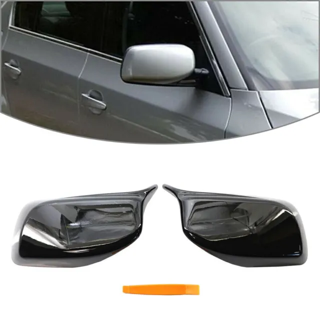 Auto Kohlefaser Rückansicht Seitenglas Spiegel Abdeckung Verkleidung Rahmen  Seitenspiegelkappen für Pajero 2007-2019