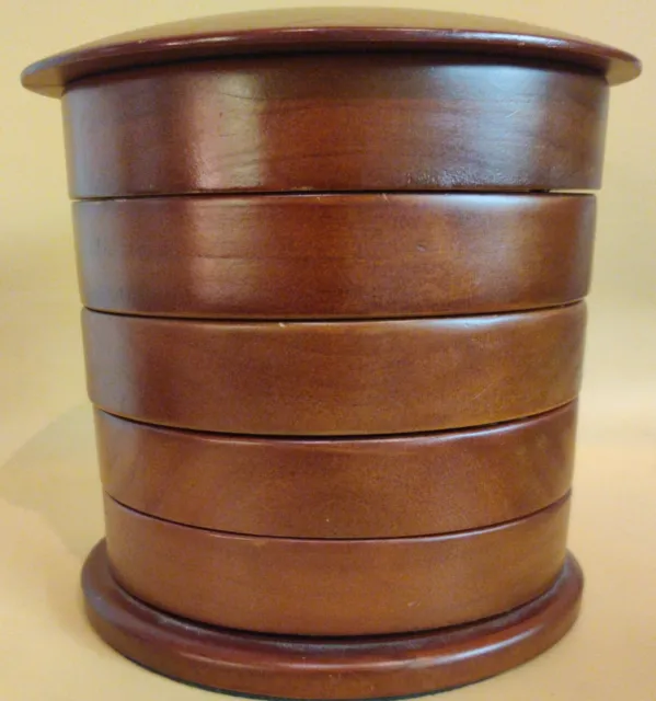 Calgon Flex Zorb Tarnish Prevention Wood 5 Tier Jewelry Box