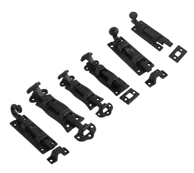 CAST IRON HEAVY Duty Door Bolt Latch Shoot Slide Lock Tower Antique £6.