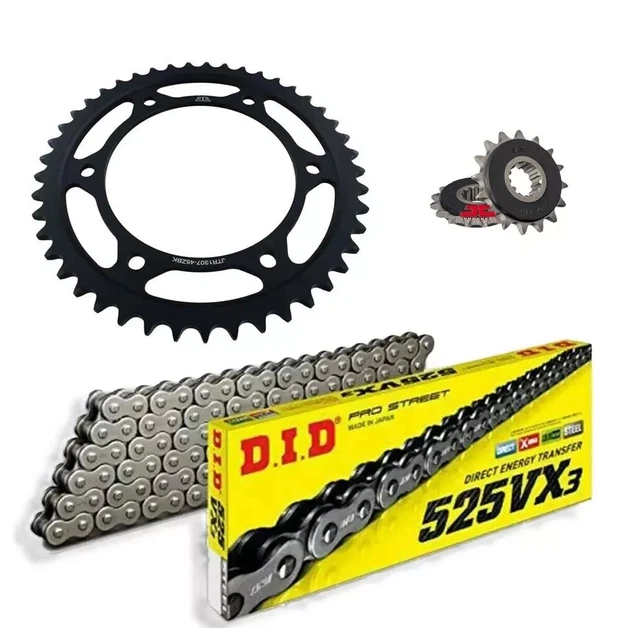 Catena Moto DID 428HD Nera, 146 Maglie Con Giunto A Clip RJ - Per Custom, Chopper, Sostituzione Catena Originale