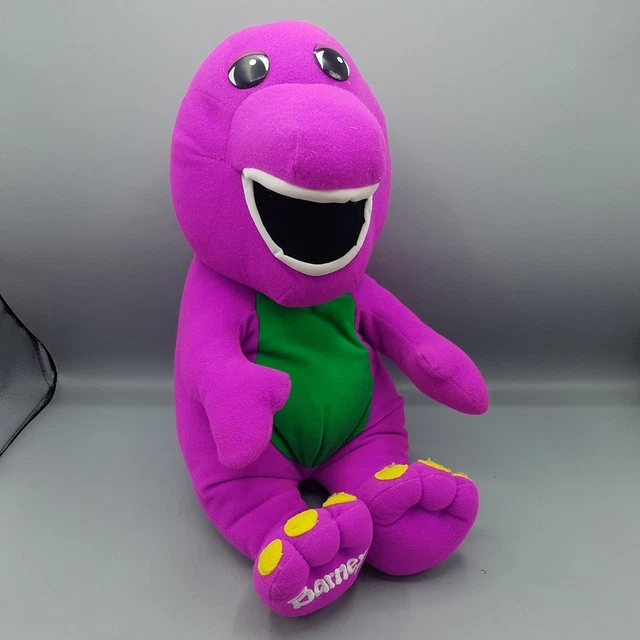 PLAYSKOOL BARNEY PURPLE Dinosaur Talking Plush Doll Tested WORKS 1992
