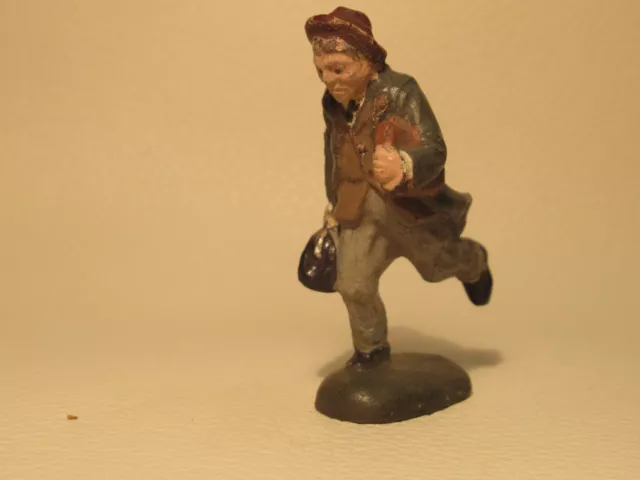Figur f. Märklin Spur 0,  Lineol  Reisender laufend, 187/20, sehr gut, selten