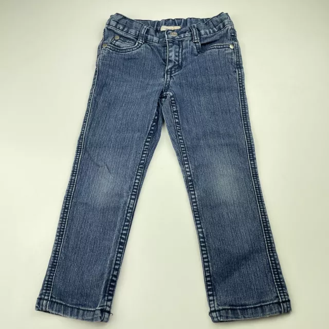 Boys size 3, Charlie & Me, blue stretch denim jeans, adjustable, GUC