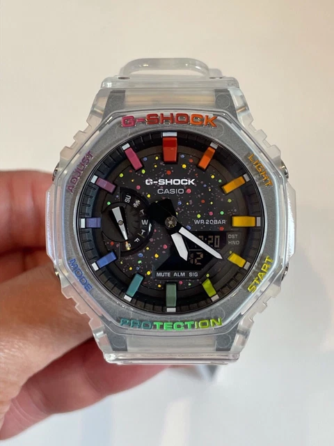 g shock skeleton rainbow