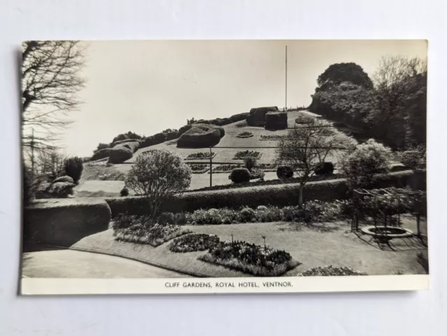 Isle of Wight Vintage Postcard Royal Hotel Gardens Ventnor Unposted