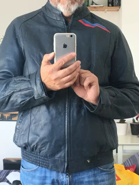 BEAU BLOUSON CUIR bmw motorsport vintage 80 EUR 900 00 PicClick FR