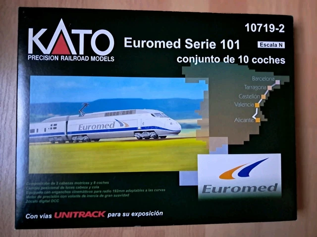 KATO TGV EUROMED Série 101 réf K10719-2 Digitalisé Avec Éclairage
