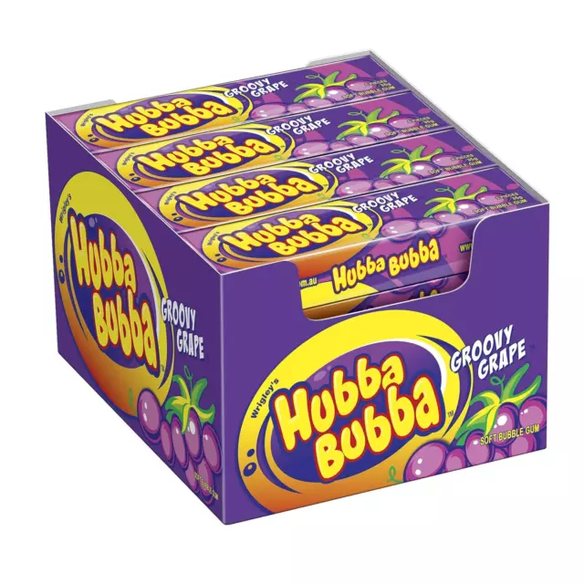 Hubba Bubba x 20 Grape Flavoured Soft Bubble Gum Party Favors Bulk Chews
