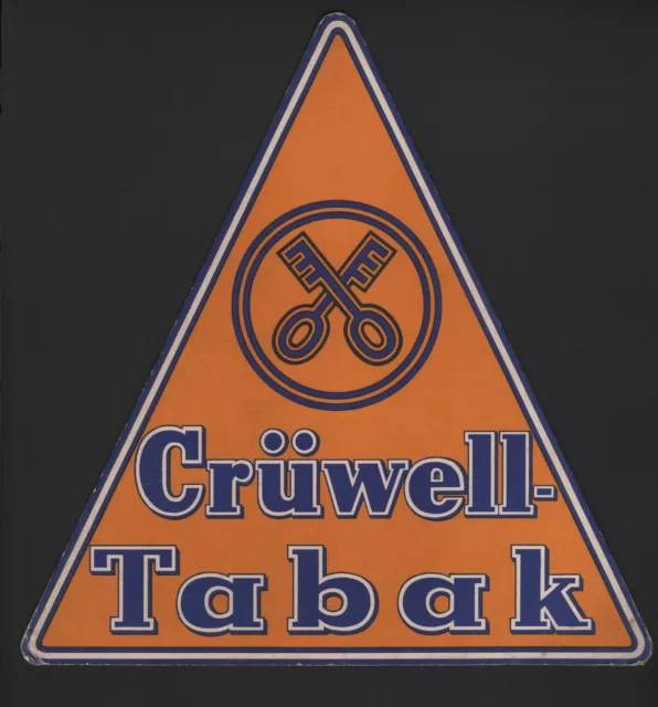 BIELEFELD, Werbeaufsteller um 1930 f. Crüwell-Tabak, Tabak-Fabrik Gebr. Crüwell
