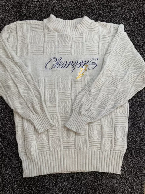 Vintage 80’s NFL San Diego Los Angeles Chargers Cross Knit Sweater | One Of One