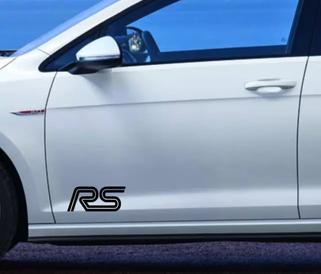 2 x Ford RS LOGO Car Vinyl Stickers / Decals - Door Bumper Window - C88