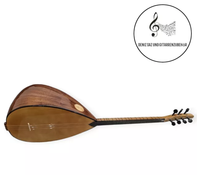 Baglama Saz Kisa Sap Ceviz Agaci + Canta inkl. Zubehör Kurzhals Nussbaum