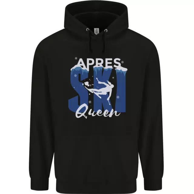 Apres Ski Queen Skiing Winter Sports Mens 80% Cotton Hoodie