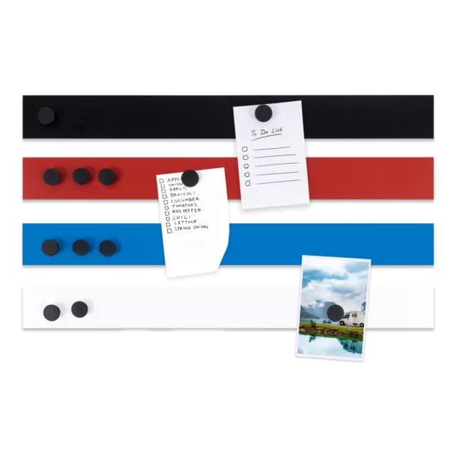 Master of Boards® Edelstahl Magnetleisten 4er Set bis zu 64 Magnete Magnetleiste