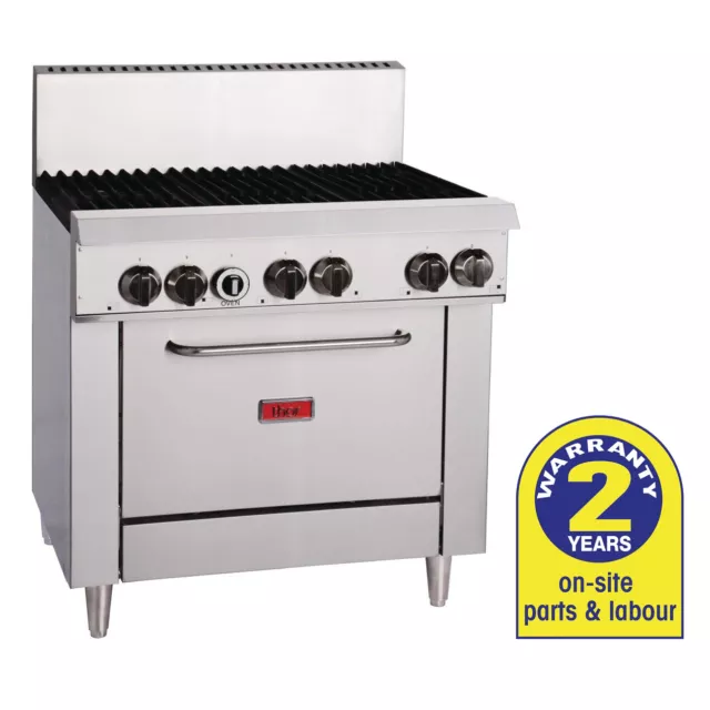 Natural Gas Oven with 6 Open Burners Hotplate Cooktop Range Thor Commercial