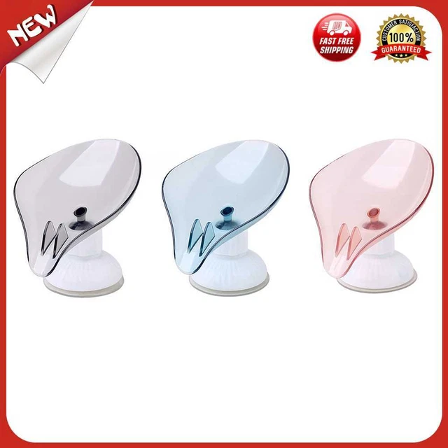 es Multifunctional Leaf Shape Soap Case Holder Plastic Kitchen Toilet Drain Suck