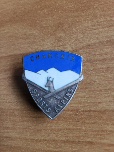 Insigne Ski Chamonix 1947 Semaine Internationale FFS ajouré