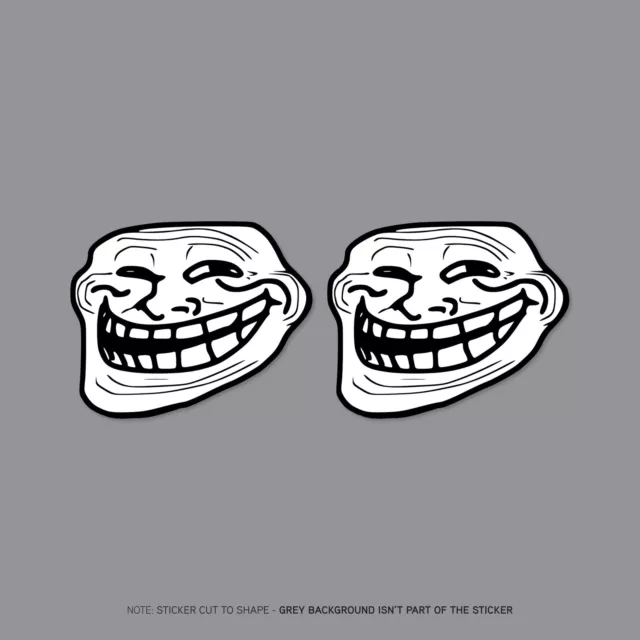  GRITKULTURE Troll Face Meme Funny Decal Vinyl Sticker for  Cars, Trucks, Windows, and Laptops Trollface