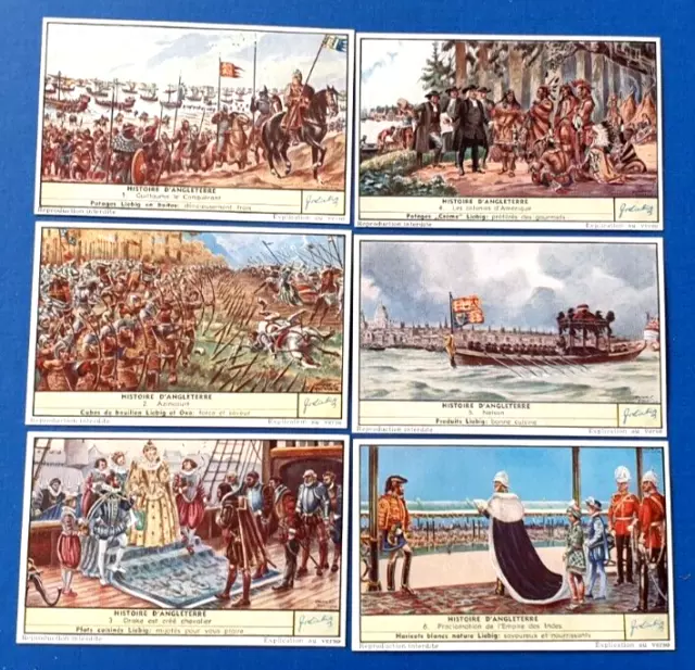 Chromos LIEBIG -Trade card Séries de 6 -HISTOIRE D' ANGLETERRE