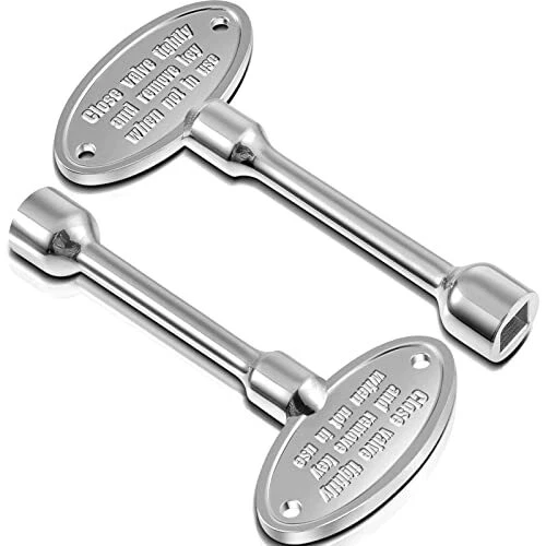 2 Pieces Universal Gas Valve Key Fireplace Key 3 Inches for Gas Fire Pits Pol...