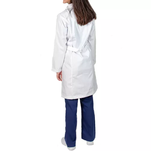 Medical White Unisex Lab Coats Uniform For Men Women Lab Coat Long Sleeve Jacket 3