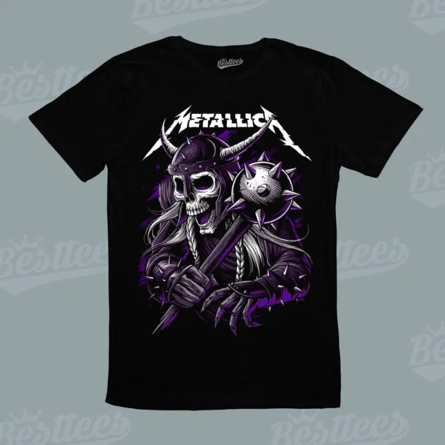 SALE!!_ METALLICA SKULL Skeleton GRIM REAPER Heavy Metal Rock Music Band T-Shirt