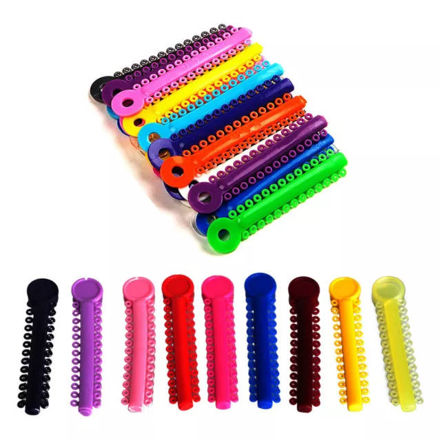 1040 Pcs Dental Orthodontic Ligature Ties Elastic Rubber Band Braces Mixed Color