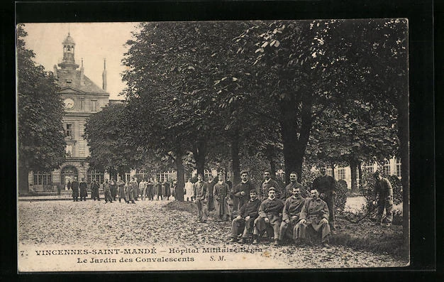 CPA Vincennes-Saint-Mandé, Begin Military Hospital, Le Jardin des Convalescents