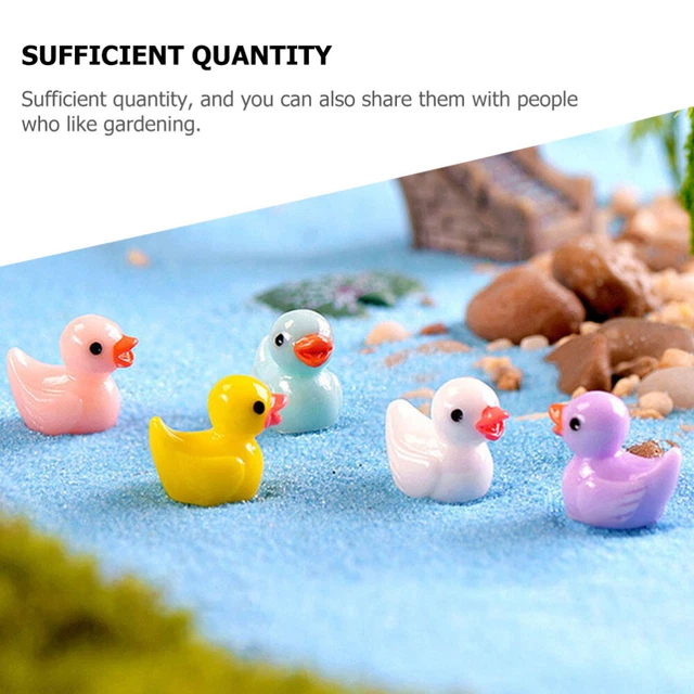 50 Pcs Miniature Toys Resin Duck Charms Artificial Duck Terrarium Decor Fairy 12
