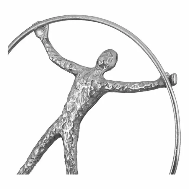 Gilde Skulptur "Gym Wheel" silber 41 cm Alu Dekofigur Figur Mensch 56101 3