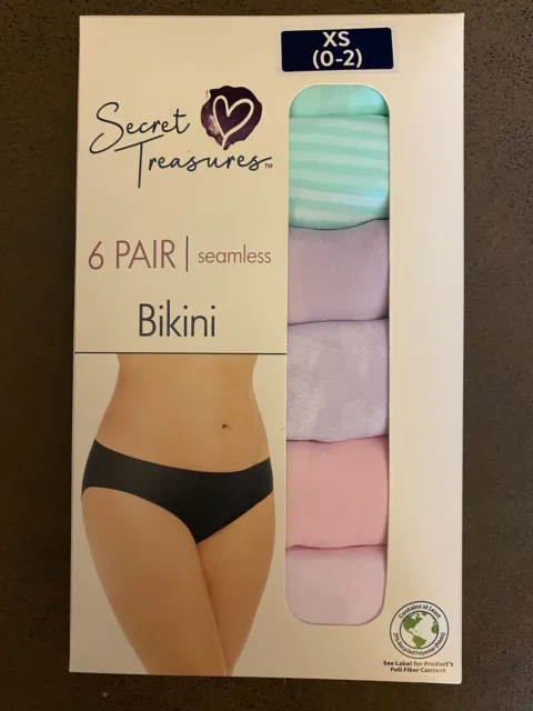 SECRET TREASURES WOMENS Lace Stretch Thong Panties Underwear 6 Pk