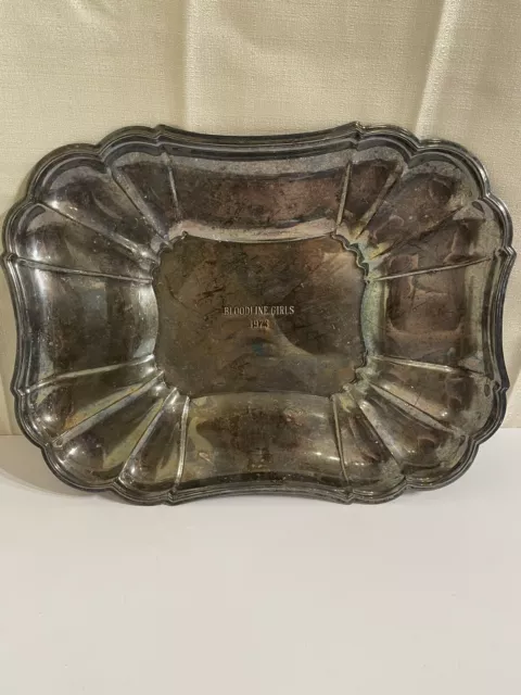 Silver Plate Gorham Heritage YH16 Serving Platter Tray 15" x 11"