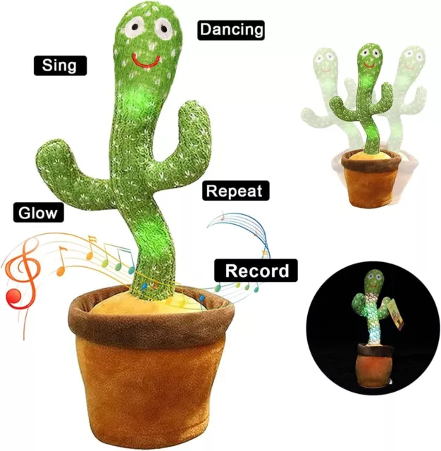 Singing Dancing Cactus Repeat What You Say Talking Cactus Kids Interactive Toy