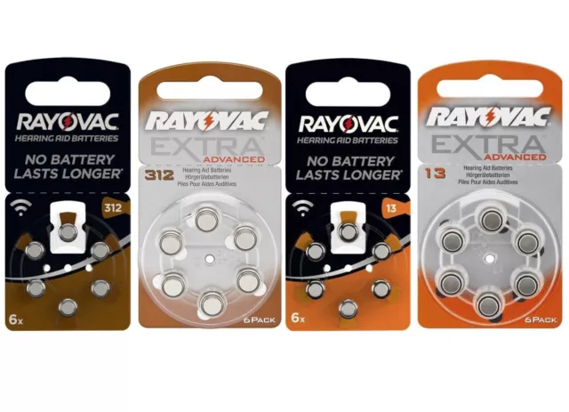 Rayovac Hörgeräte Batterien Knopfzelle AU ZL DA 13 312 13A 13AE V312A DA312 312A