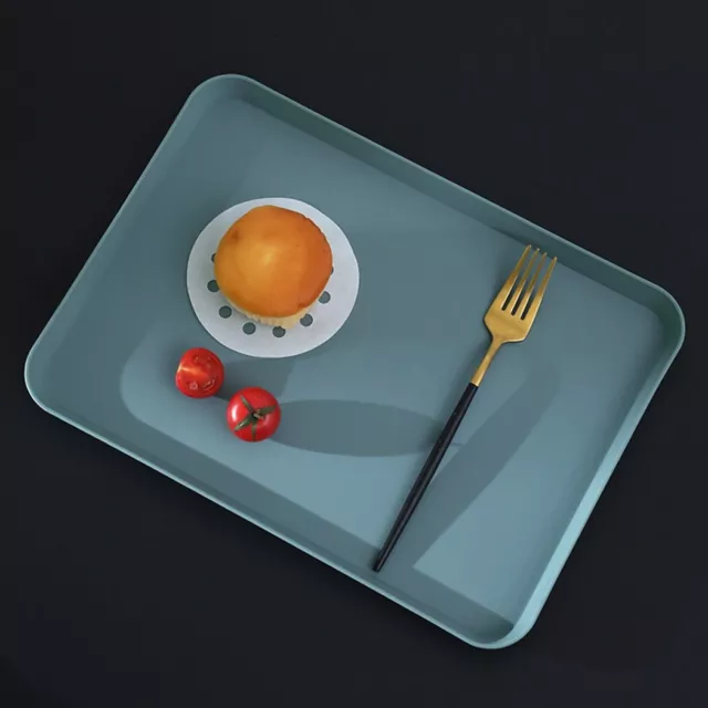 Plastic Food Serving Tray with Raised Edges for Home and Restaurant Use