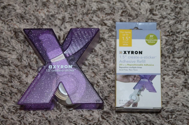 Xyron 1.5" Create-A-Sticker Fabricante Excelente Estado Y Rollo De Recarga Adhesivo Totalmente Nuevo