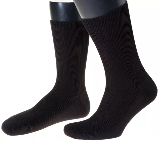 Blu Woll-Socken, Fino, Made IN Germania 100% Lana Vergine IN 3er Pacco, Marino