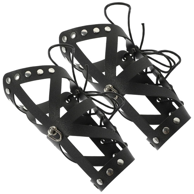 2 Pcs Wax Rope Strap Arm Guard Miss Rock Star Costumes Woman Samurai Armor