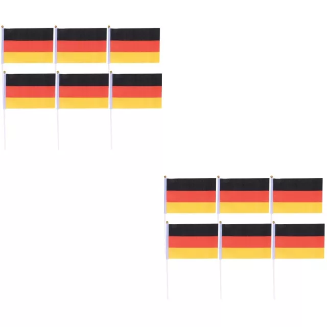 50 piezas Banderas de palo de Alemania banderas de país en palo bandera de palo de Alemania